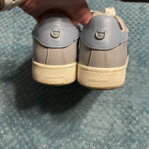 Coach Sneakersnwith Sequin Heart Accent, light blue, size 9 - Picture 5 of 7